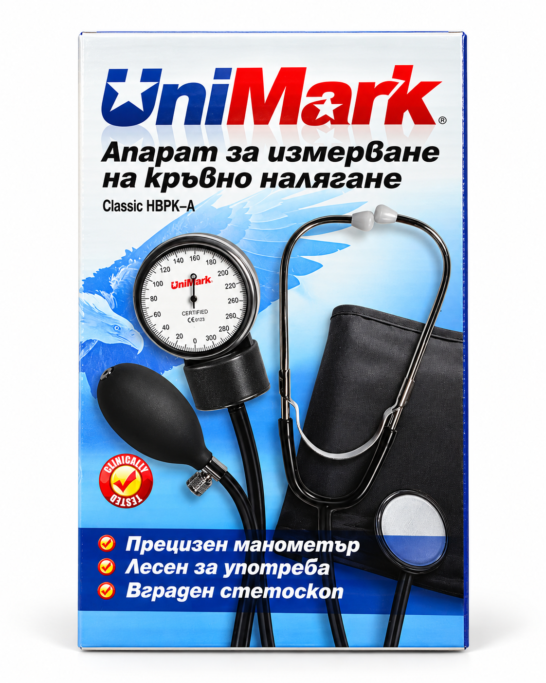 Механичен апарат за кръвно налягане UniMark Classic HBPK-A