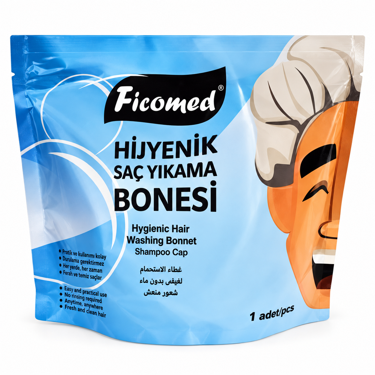 Шапка за сухо измиване на коса Ficomed