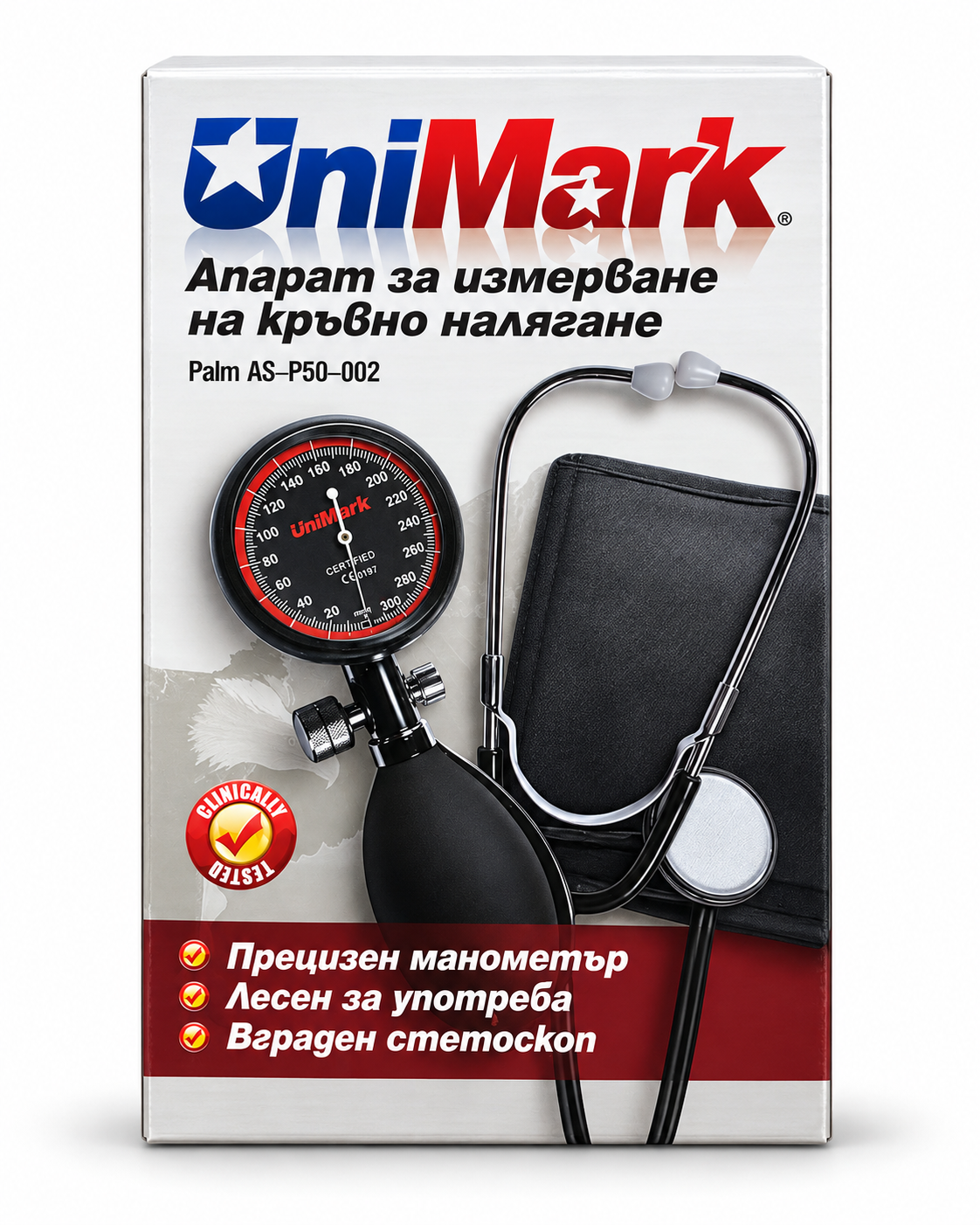 Механичен апарат за кръвно налягане UniMark Palm AS-P50-002